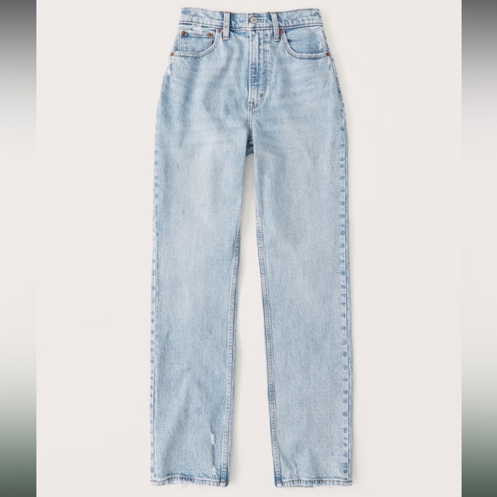 Abercrombie and Fitch Curve Love Ultra High Rise 90s Straight Jean